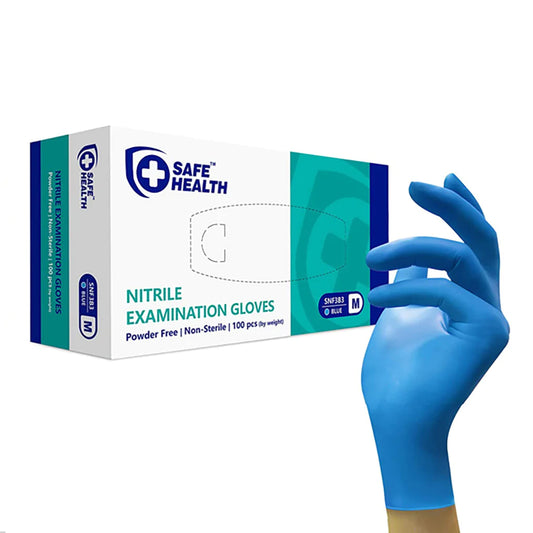 Health & Safety Disposable Blue Nitrile Gloves